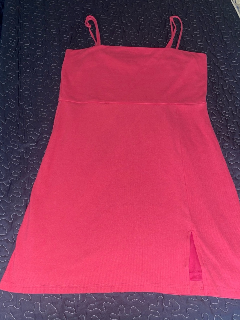 Showpo Pink Mini Dress with Side Slit